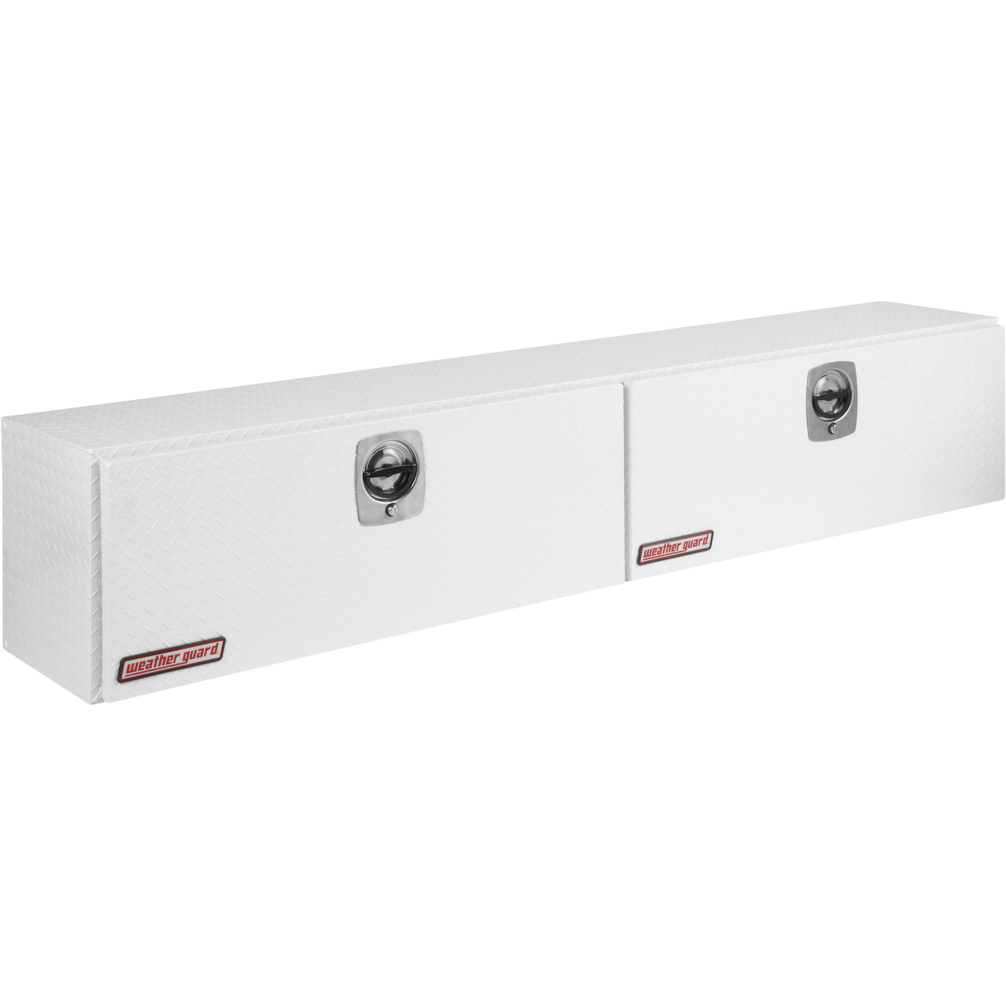 Weather Guard Super-Side Side-Mount Truck Tool Box, Aluminum, Brite White Powder-Coat, 90.25in. x 16.25in. x 18in., Model# 391-3-02